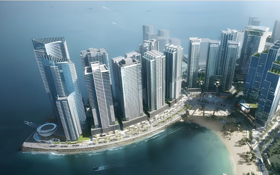 HMR Waterfront DHA Phase 8 Karachi sea facing towers by HMR Group